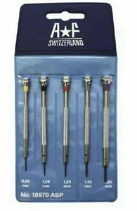 Professional Top Quality Swiss AF Watch flat head blade Screwdriver 5 pc Set NEW - Picture 1 of 3