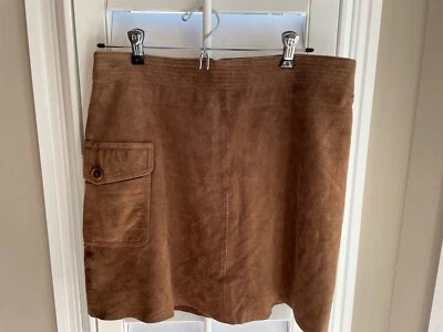 J. Falda marrón gamuza Crew, talla 8 Foto 1 de 4