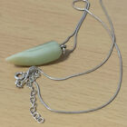 925 Silver Large Pale Green Horn Of Plenty Lucky Pendant & Chain