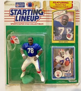 1990 Starting Lineup Sports Collectible BRUCE SMITH, Buffalo Bills