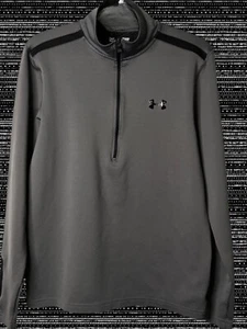 Under Armour Gray & Black 1/4 Zip Long Sleeve Size Small L/C/L/S Coldgear - Picture 1 of 5