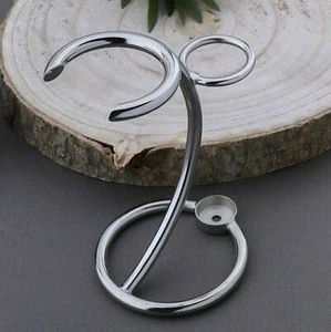 Kit de afeitado de seguridad de acero inoxidable con soporte para cepillo de afeitar de lujo para hombres - Imagen 1 de 6