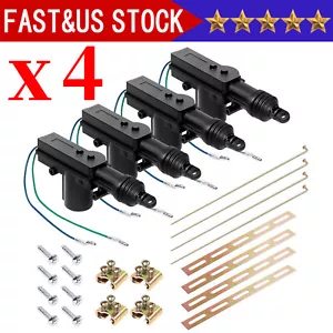 4X Motor Actuador Cerradura Puerta Esclavo Eléctrico Automático Universal Coche 2 Hilos 12V - Imagen 1 de 15