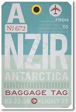 NZIR - Antarctica - Airport Tag - NEW Travel POSTER (tr505)