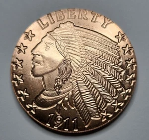 Incuse Indian Copper Round 1 oz. Copper Round Doctor Copper  - Picture 1 of 5