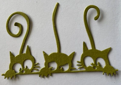 THREE CAT Die-Cuts(3 шт.) Howling •Kitten •Animal •House-cat •Outside •Feline •Fuzzy • - Изображение 1 из 4