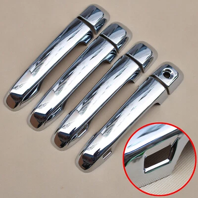 Tampa de maçaneta de porta cromada sem chave para Toyota Land Cruiser LC200 2016-2020 - Imagem 1 de 4