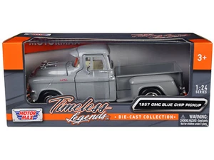 1957 GMC Blue Chip Pickup Truck Gray "Timeless Legends" Series 1/24 Diecast CARZ - Picture 1 of 1