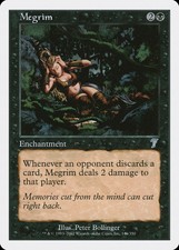 Megrim 7th Edition PLD Black Uncommon MAGIC THE GATHERING MTG CARD ABUGames
