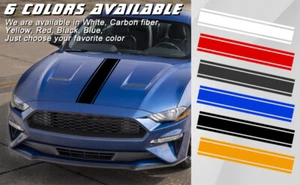 50"x 10" Car Hood Stripe Sticker Auto Racing Body Side Vinyl Decal Decoration - Picture 1 of 22