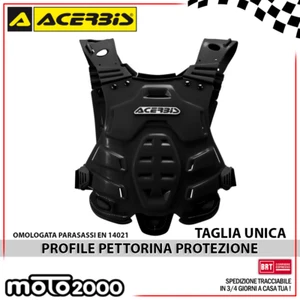 ACERBIS PROFILE PETTORINA PROTEZIONE ADULTO MOTOCROSS ENDURO MTB NERA NERO - Imagen 1 de 1