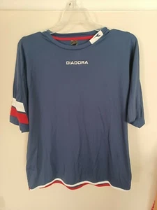 Diadora Diadry Jersey T Shirt Blue Sz M - NWOT - Picture 1 of 5