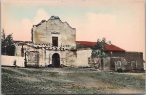 Vintage 1910s SAN DIEGO MISSION California Hand-Colored Postcard / Church View - Picture 1 of 2