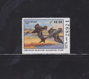 State Hunting/Fishing Revenues - ME - 1988 Duck Stamp ME-5 ($2.50) - MNH - Picture 1 of 1