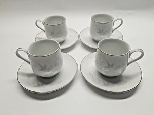 Carriage House Tea Coffee Cup & Saucer Plate Rosecrest 617 Pink Roses Lot of 4 - Picture 1 of 6