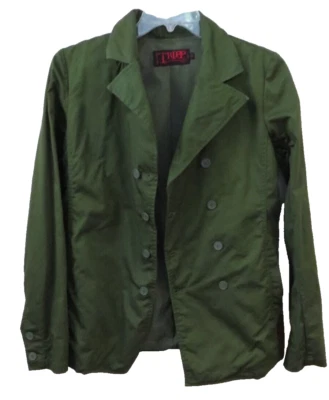 Tripp NYC Cotton Jacket Pockets Button Closure Lined SIZE Small Military Green - Image 1 of 4