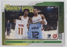 2020-21 Panini NBA Hoops Jersey Swap Ja Morant Trae Young #3