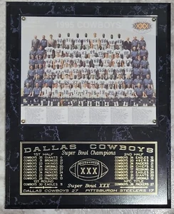 Dallas Cowboys 1995 Super Bowl 30 Champions 12" x 15" Plaque XXX - Picture 1 of 8