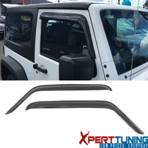 Fits 07-18 Jeep Wrangler JK 2DR Window Visor Vent Rain Guards Shade Acrylic 2PC - Bild 1 von 6