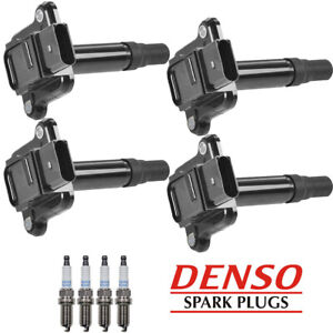 Ignition Coil & Denso Platinum Spark Plug For 1999-2000 Audi A4 Quattro