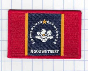 State Flag 100% Embroidered Patch-Missisippi, Iron-on/sew-on,shoulder,jacket,cap - Picture 1 of 1