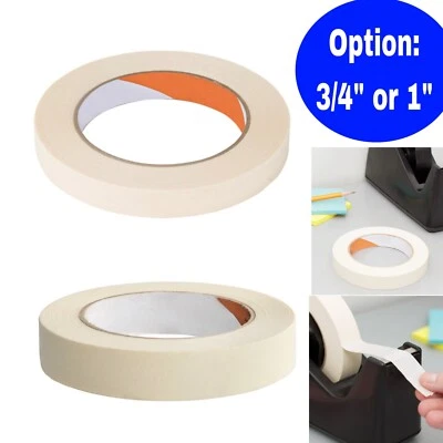 60 Yards Natural General Purpose Grade Masking Tape 3/4 inch or 1 inch - Image 1 of 4
