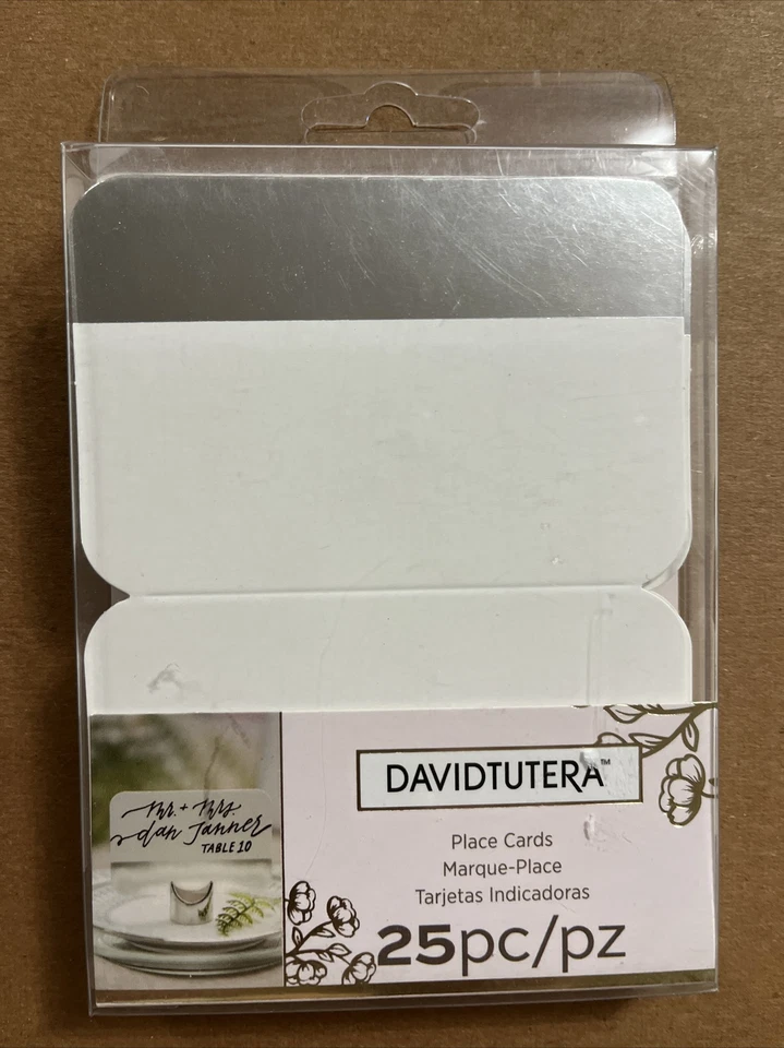 25 PIEZAS TARJETAS DE LUGAR FRONTERIZO DAVID TUTERA PLATEADAS Foto 1 de 1