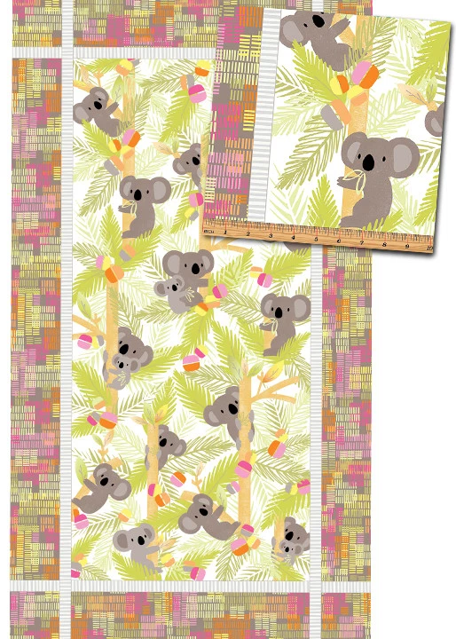 Benartex Koala Baby en tela de edredón rosa - 2/3 yardas Foto 1 de 1