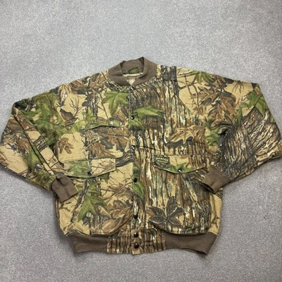RealTree Jacket Adult Medium Brown Work Wear Canvas Camo USA Made Hunting Men - Image 1 of 4