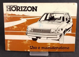 HORIZON Chrysler Simca Manuale Uso Manutenzione Instruction manual - Foto 1 di 1
