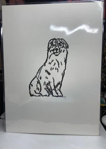 Australian Shepherd / Perla Anne Press por la artista Stacey Bradley, 9x12" - Imagen 1 de 2