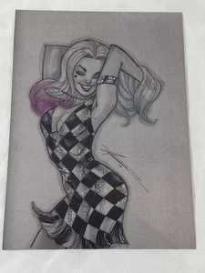 HARLEY QUINN - Impresión artística estilo cómic dibujado a mano 8X 10 - Imagen 1 de 5