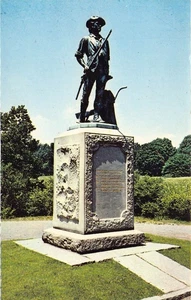 The Minute Man Statue Concord MA Vintage Plastilrome Postkarte - Bild 1 von 2