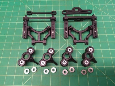 Tmaxx 2.5 black RPM lot Emaxx 3906 towers knuckles with bearings balls/caps nice - Image 1 of 4