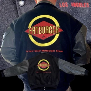 FATBURGER Los Angeles Restaurant Jacke Leder bestickt Knopfleiste 3XL selten - Bild 1 von 15
