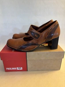 Zapatos Pikolinos mujer con tacones. Marrón con patrón. Talla 39. Nuevo - Imagen 1 de 10