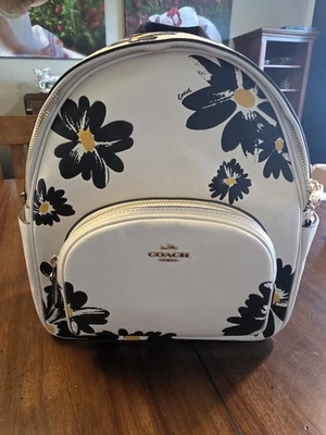 Nwt Coach Court Backpack With Floral Print  CZ600/CZ599/CBM23 - Image 1 of 4