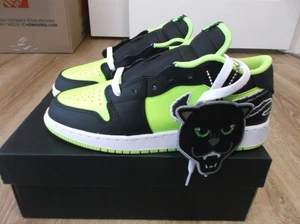NEU Air Jordan 1 Low SE Black Cat Volt (GS) Jugend Schuhe (DX6666-701) Gr. 7Y - Bild 1 von 8