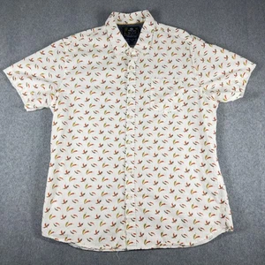 MBX Premium Goods Shirt Mens XL Chili Peppers Spicy White Button Up - Picture 1 of 5