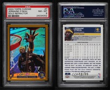 2003-04 Topps Chrome Gold Refractor /99 Jermaine O'Neal #7 PSA 8