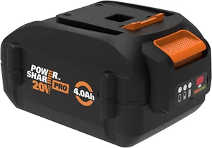 WA3012 20V Power Share PRO 4.0Ah Lithium-Ion High-Capacity Battery, Black and Or - Picture 1 of 9