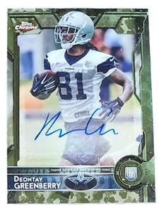 DEONTAY GREENBERRY 2015 TOPPS CHROME CAMMO ROOKIE AUTO #187 - Picture 1 of 1