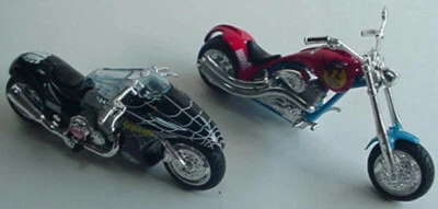 Motocicleta Spider-Man Heavy Winds Blue Speed 2004 Serie 3 Maisto Marvel Diecast Foto 1 de 4
