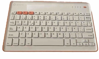 Teclado inalambrico Silverht blanco/melocoton Bluetooth Android Windows IOS - Imagen 1 de 4