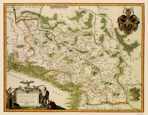 Historic Map - Poland Silesia Region - Blaeu 1635 - 23 x 29.46 - Picture 1 of 20