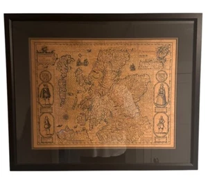 Kingdome of Scotland Vintage John Speed Map 1610 Matted & Framed REPRODUCTION - Picture 1 of 12