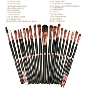 20 Piece Professional Face Makeup Brush Set NEW FREE S&H! - Picture 1 of 2