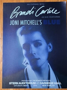 Seltenes Brandi Carlile performt Joni Mitchell's Blue at Carnegie Hall Poster 18x24 - Bild 1 von 2