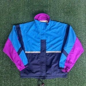Vintage 90s Grape Blue Purple Color Block Gore-Tex Zip-Up Windbreaker Medium - Picture 1 of 13