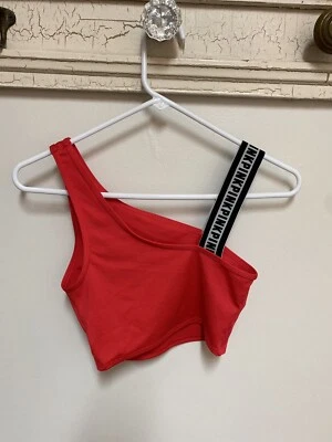 Sujetador deportivo Pink by Victoria Secret Ultimate sin forro rojo y negro XS Foto 1 de 4